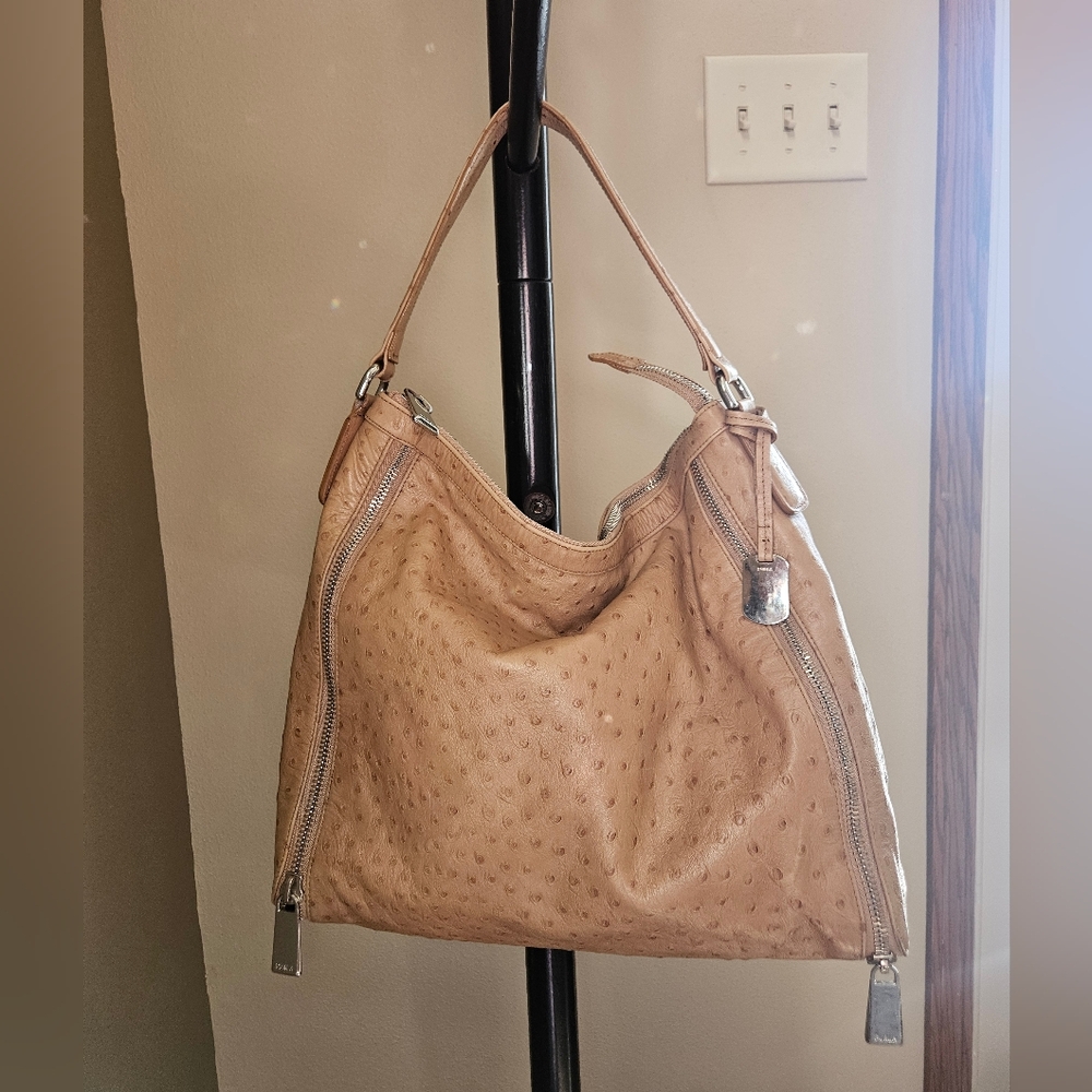 Furla Ostrich Shoulder Bag - Picture 2 of 13